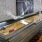 Game room with table top shuffleboard 